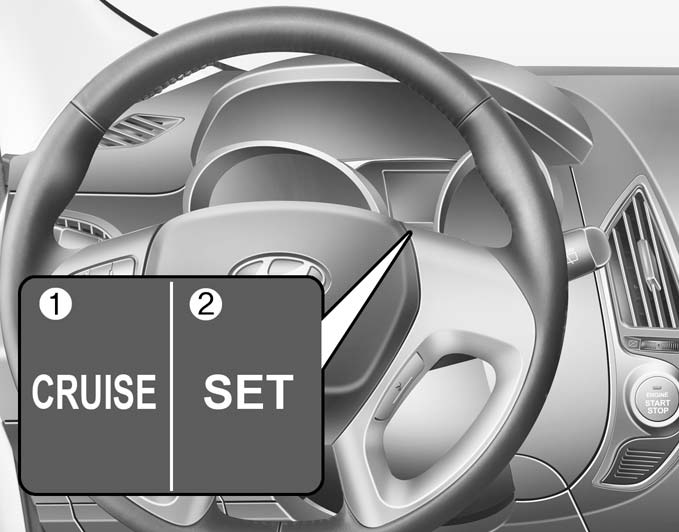 Hyundai Tucson >> Cruise control operation - Cruise control system 